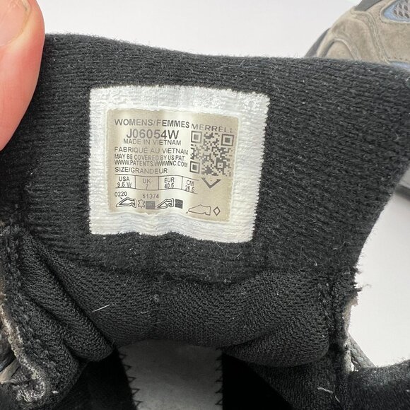 Merrell Womens Moab 2 Hiking Boots 9.5W Gray & Black NO INSOLES - Picture 5 of 7